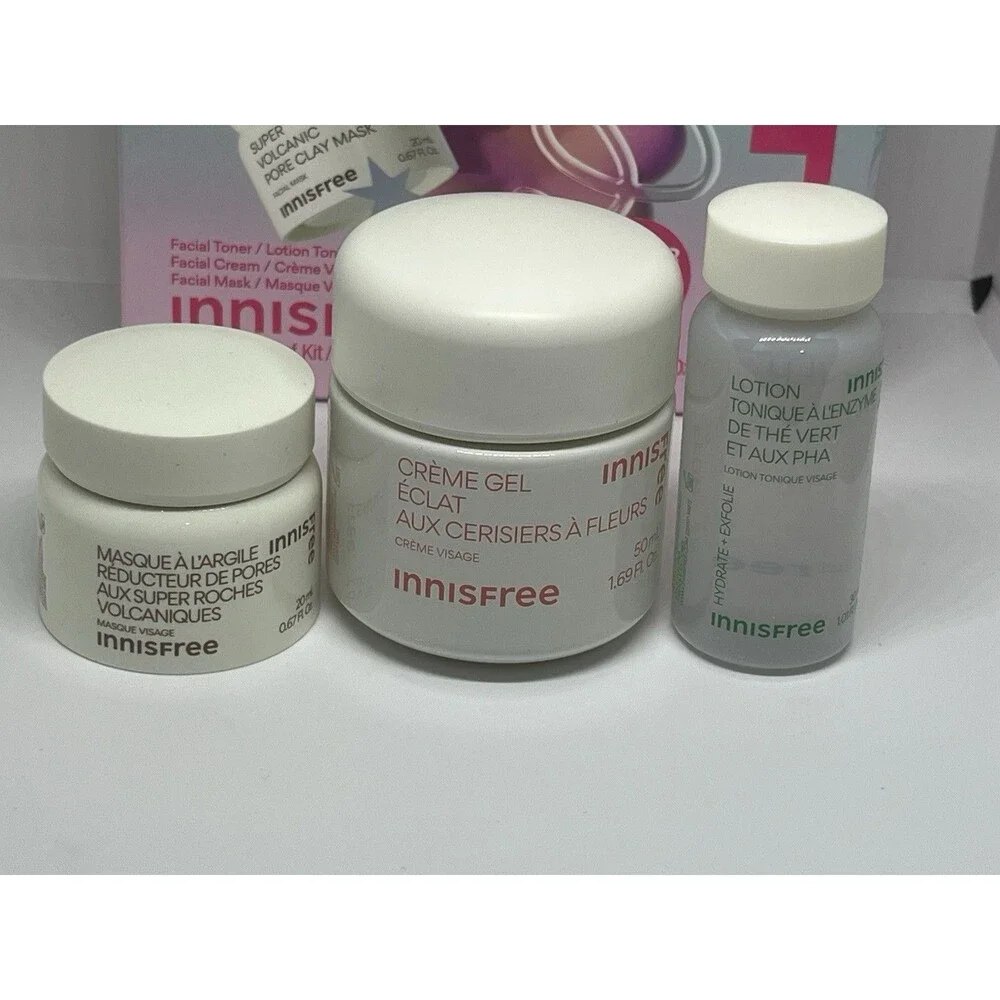 Innisfree Super Volcanic Clay‎ Masks Set Pore & Sebum Clay And Dual Mask New